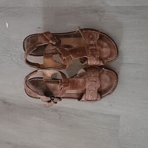 Bohemian Bjorn Brown Leather Heeled Sandals